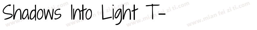 Shadows Into Light T字体转换